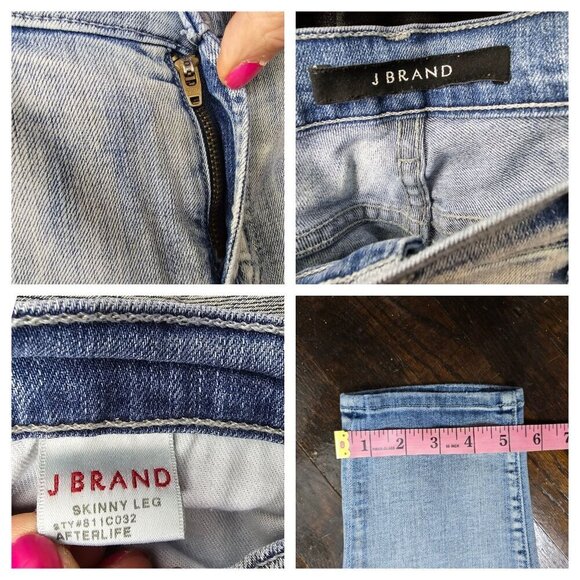 J. Brand Skinny Leg Afterlife Light Wash Jeans size 30 - Picture 3 of 16